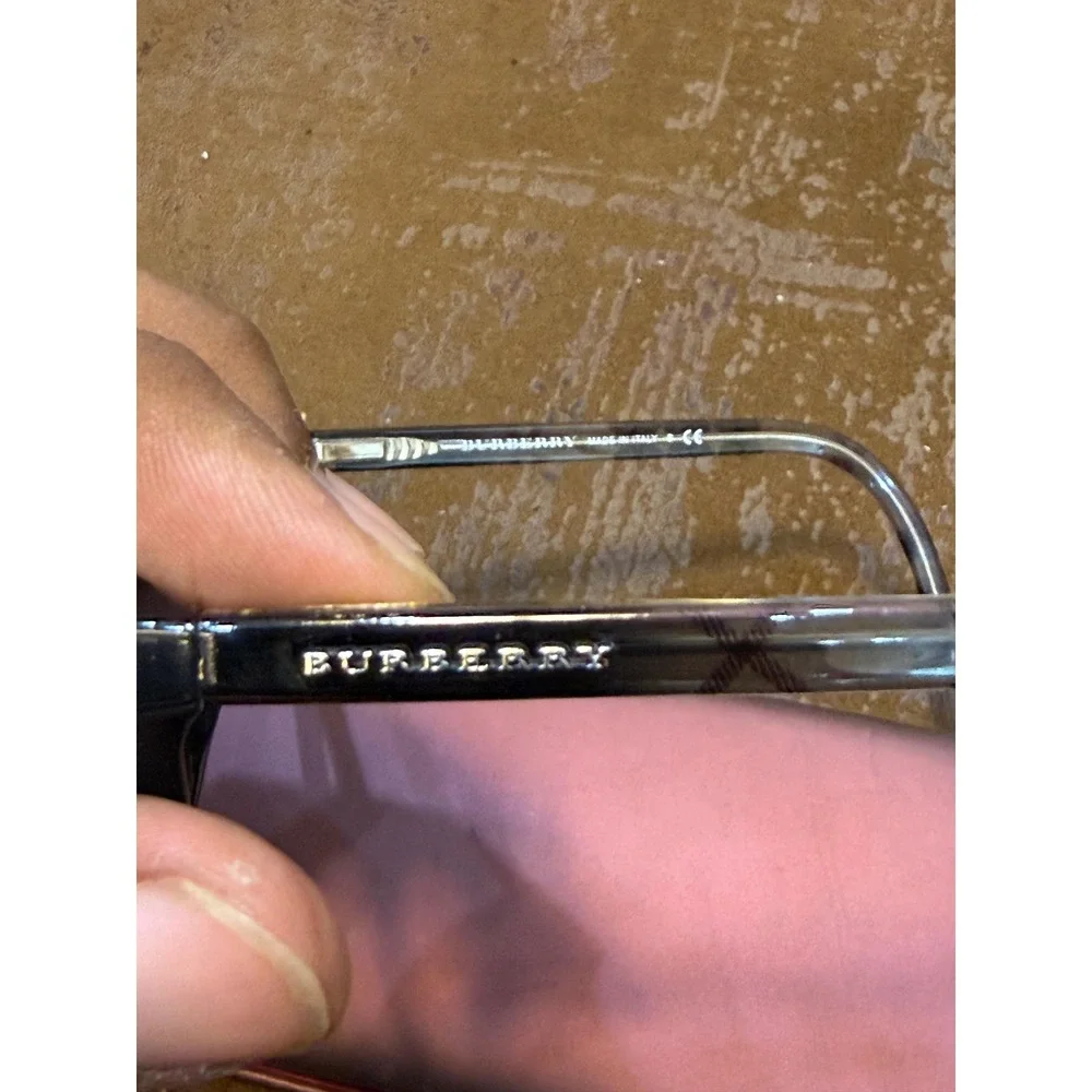 Burberry B 2073 3164 Grey Check Rectangular Eyeglasses Frames Italy 53-16-135